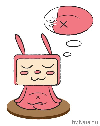 Ommmbellybuttonmmmm... AA cartoon depiction of omphaloskepsis, contemplation of one’s navel as an aid to meditation.