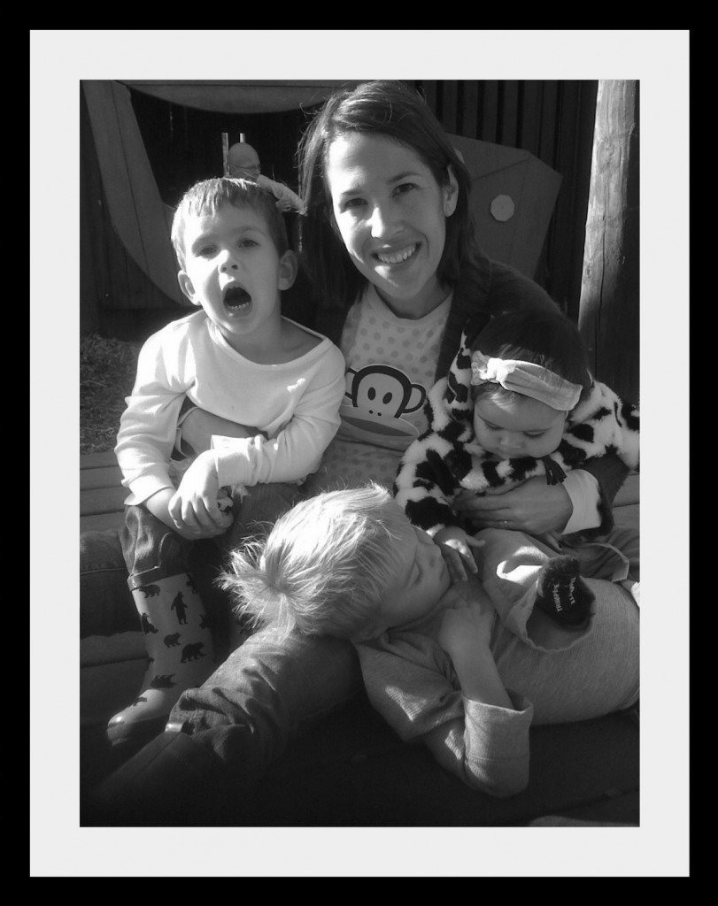 A picture of Elena McCoy, the Executive Director of Communications at CSOFT, and her three cute littel kids.