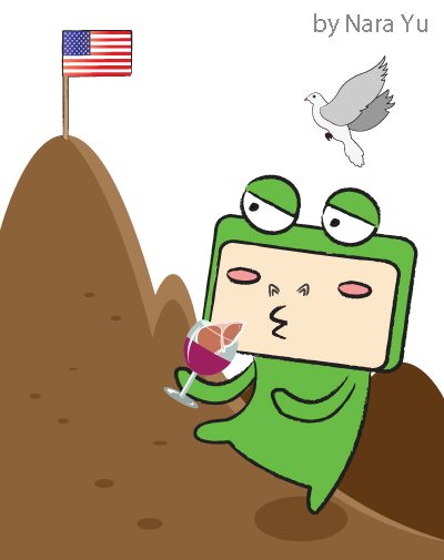 I led the pigeons to the flag... A cartoon depiction of mondegreen, a word or phrase resulting from a misinterpretation of a word or phrase that has been heard, usually with an amusing result.
